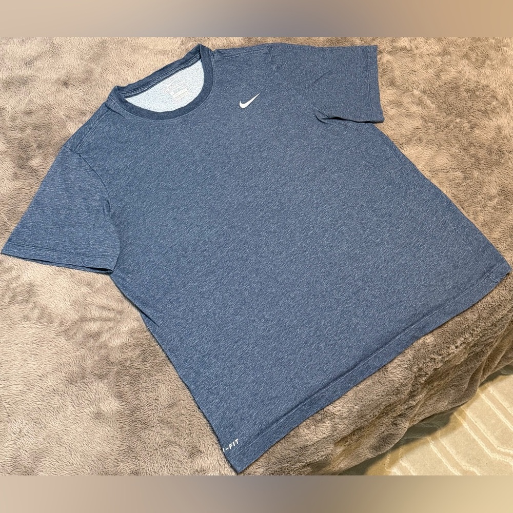 Nike - Men's Heathered Blue Dri-Fit T-Shirt, Size - L